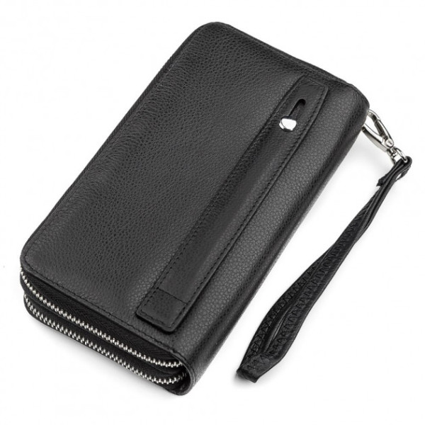 Мужской кошелек натуральная кожа ST Leather (ST127) 98325 Черный