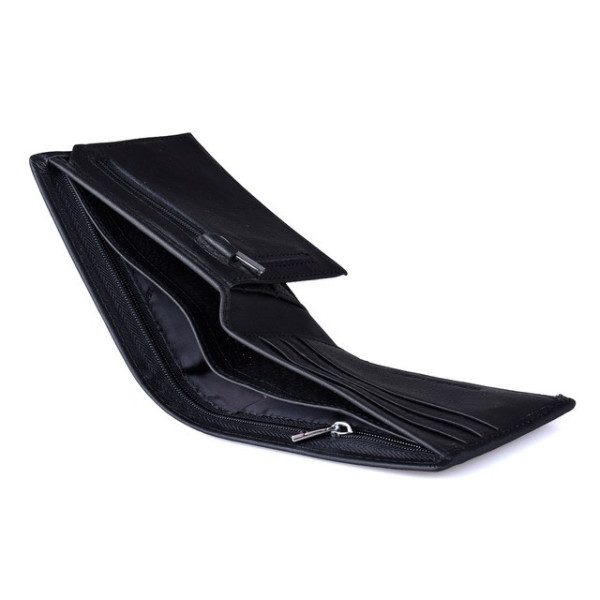 Мужской кожаный кошелек на магните ST Leather (ST-4) 98451 Черный