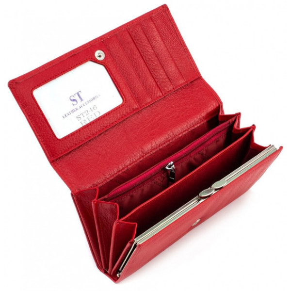 Женский кошелек из натуральной кожи ST Leather (ST246) 98430 Красный