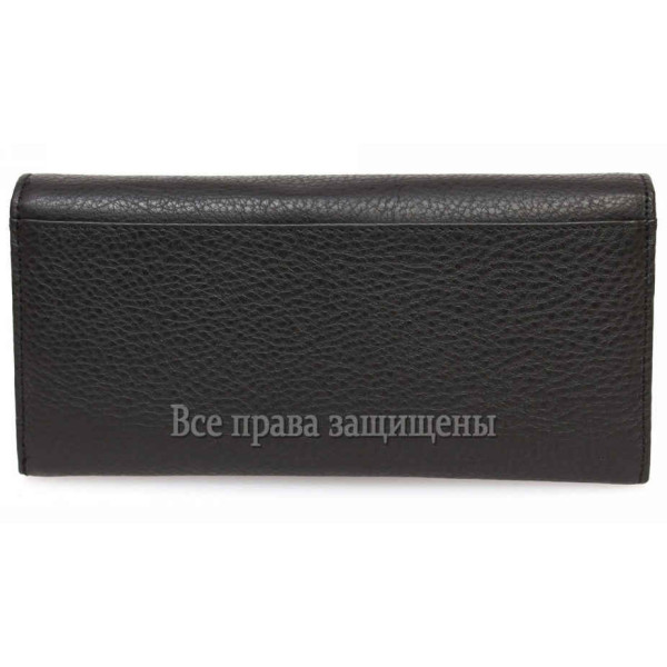 Классический кожаный женский кошелек черного цвета