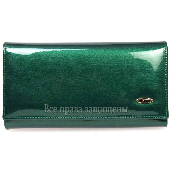 Стильный женский кошелек зеленого цвета