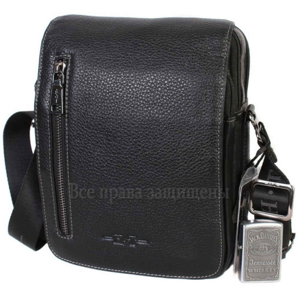Повседневная мужская наплечная сумка из натуральной кожи – H.T-Leather Mens Bags Collection (HT-1538-17) в категории купить мужские сумки Украина