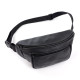 Сумка на пояс бананка кожаная 27x13x5 SN-1023-1 Чёрная