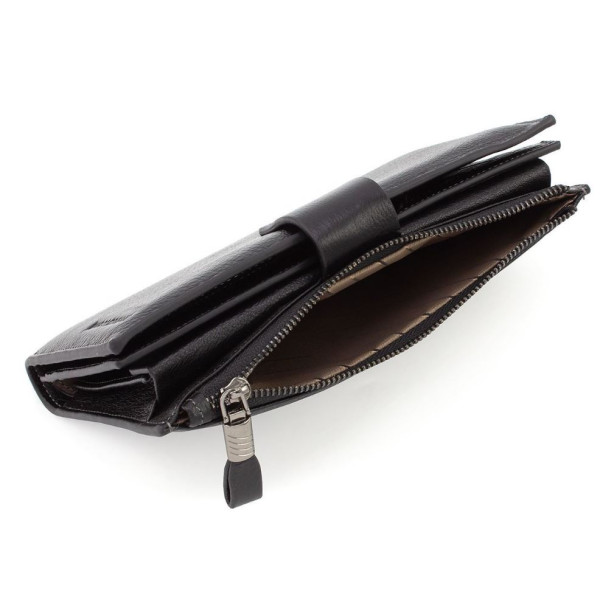 Кожаный дорожный кошелек для путешествий 19,5х10,5 Marco Coverna 1426 (1426 black) чёрный