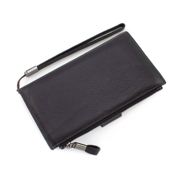 Кожаный дорожный кошелек для путешествий 19,5х10,5 Marco Coverna 1426 (1426 black) чёрный