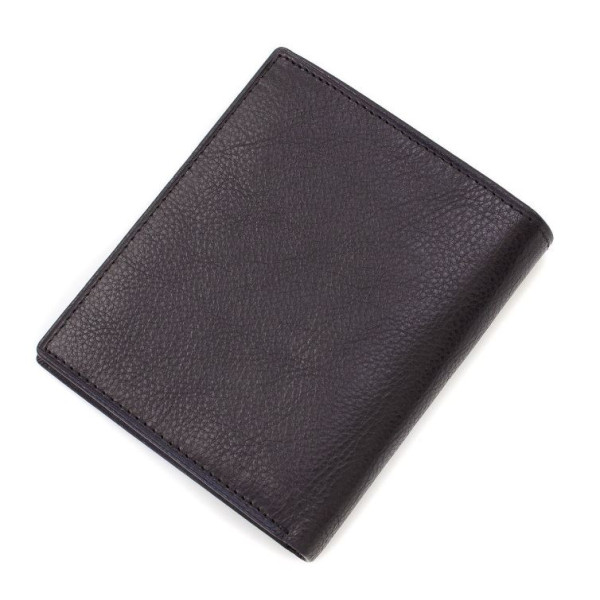 Компактне шкіряне портмоне із затиском для купюр 9х10 Marco Coverna BK010-892 (18389) чорний