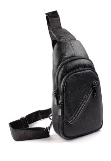 Сумка из кожи кросс - боди слинг 17х29 JZ Vs-9904(3905) черный