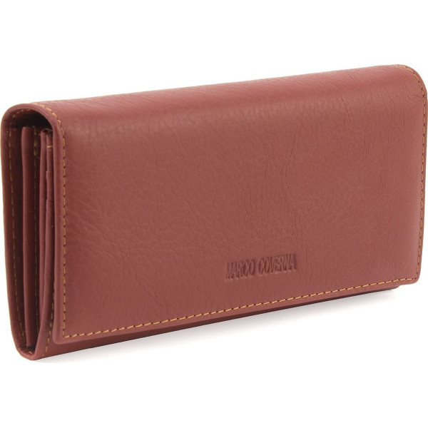 Женский кошелек на магнитах кожаный под много купюр 18,5х9 Marco Coverna MA501-1-Brown(17505) светло-коричневый