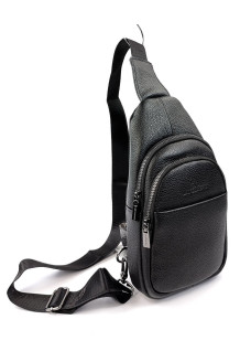 Сумка из кожи кросс - боди слинг 17х29 Jz VS-9907(3908) черный