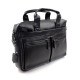 Сумка-портфель кожаная мужская с ручкой JZ NS8812-1 39х26х7-8 Черная