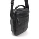 Сумка-мессенджер мужская натуральная кожа с ручкой JZ KO-019-3 18x22x7-9 Черная