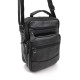 Сумка-мессенджер мужская натуральная кожа с ручкой JZ KO-019-3 18x22x7-9 Черная