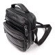 Сумка-мессенджер мужская натуральная кожа с ручкой JZ KO-019-3 18x22x7-9 Черная