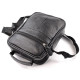 Кожаная сумка мужская с ручкой для ношения в руке JZ KO-021-1 18x22x7-9 Черная