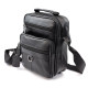 Кожаная сумка мужская с ручкой для ношения в руке JZ KO-021-1 18x22x7-9 Черная