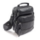 Сумка мужская кожаная с ручкой для ношения в руке  JZ KO-019-1 18x22x7-9 Черная