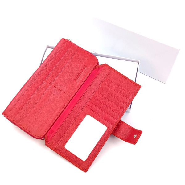 Модный Женский Красный Кошелек из натуральной кожи SF-ST228-Red: стильный аксессуар высокого качества
