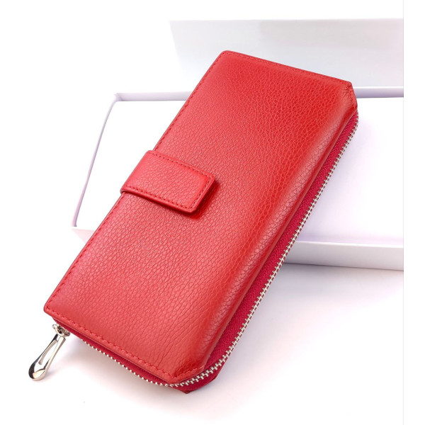 Модный Женский Красный Кошелек из натуральной кожи SF-ST228-Red: стильный аксессуар высокого качества