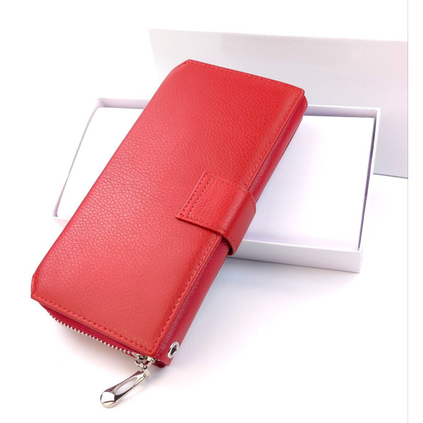 Модный Женский Красный Кошелек из натуральной кожи SF-ST228-Red: стильный аксессуар высокого качества