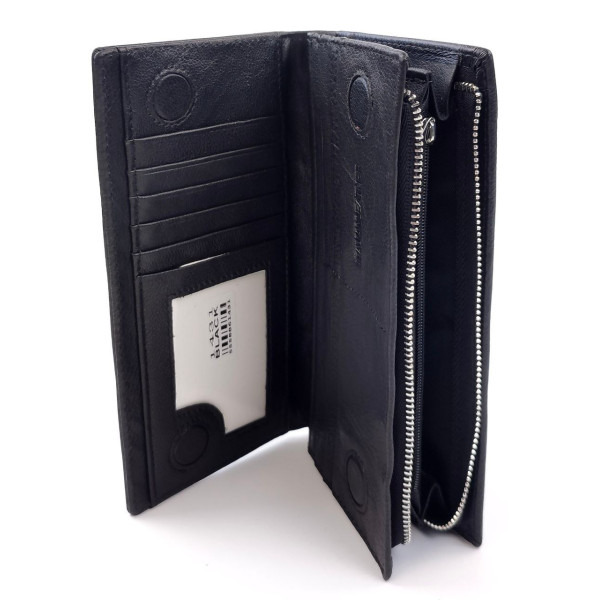 Черный Кошелек Кожа Унисекс SF-1431-Black: стильный аксессуар для организации вашего образа