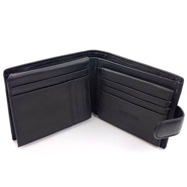 Мужской Черный Кожаный Кошелек SF-M2215-Black: стильный аксессуар для организации вашего образа