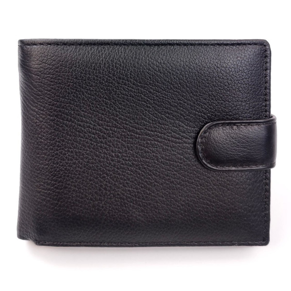 Мужской Черный Кожаный Кошелек SF-M2215-Black: стильный аксессуар для организации вашего образа