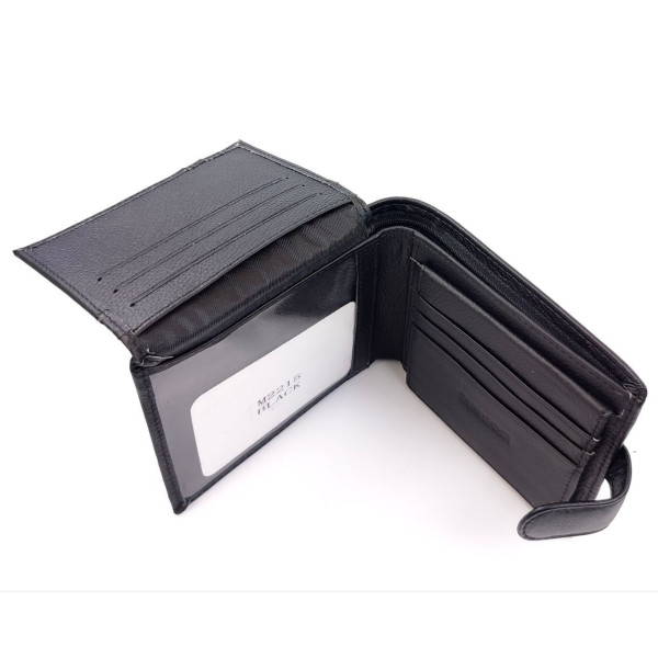 Мужской Черный Кожаный Кошелек SF-M2215-Black: стильный аксессуар для организации вашего образа
