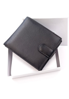 Мужской Черный Кожаный Кошелек SF-M2215-Black 