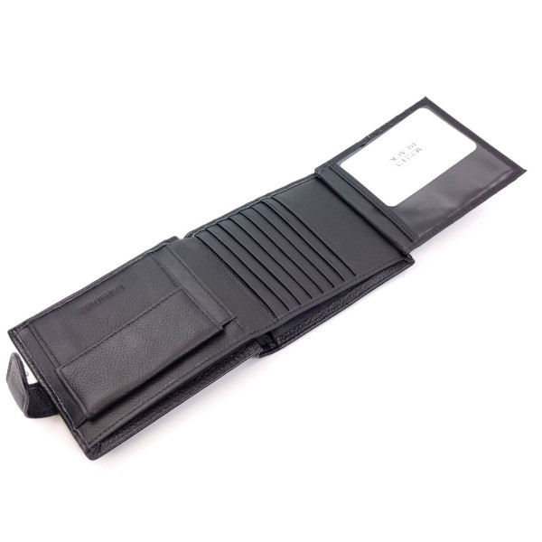 Черный Мужской Кошелек из натуральной кожи SF-M2213-Black: стильный аксессуар для организации вашего образа
