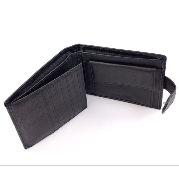 Черный Мужской Кошелек из натуральной кожи SF-M2213-Black: стильный аксессуар для организации вашего образа