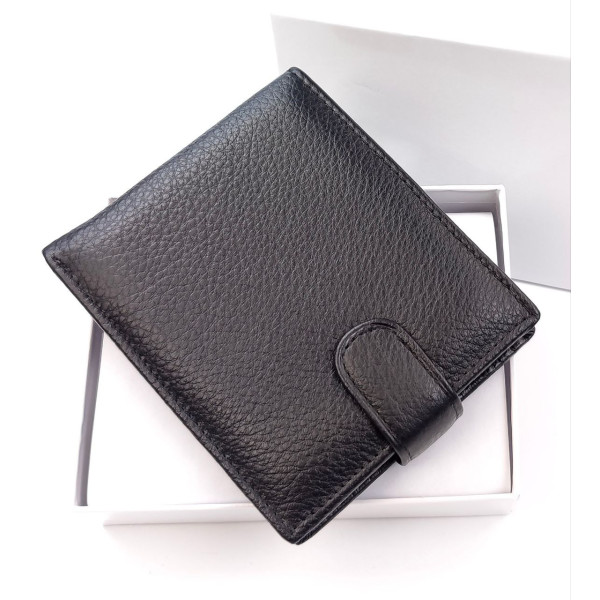 Черный Мужской Кошелек из натуральной кожи SF-M2213-Black: стильный аксессуар для организации вашего образа
