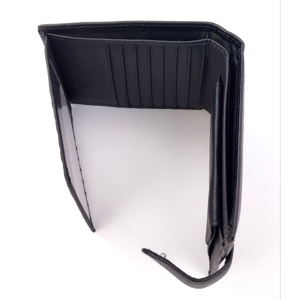 Черный Мужской Кошелек из натуральной кожи SF-M2213-Black: стильный аксессуар для организации вашего образа