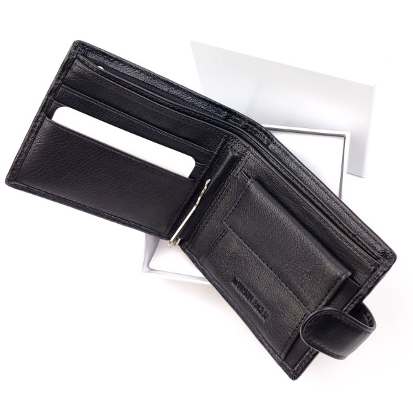 Черный Кошелек Кожа SF-13-1-black: стильный аксессуар для организации вашего образа