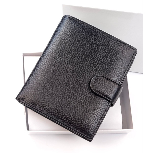 Черный Мужской Кожаный Кошелек SF-M09L-Black: стильный аксессуар для организации вашего образа