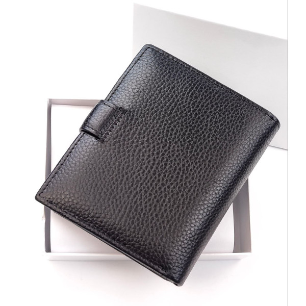 Черный Мужской Кожаный Кошелек SF-M09L-Black: стильный аксессуар для организации вашего образа