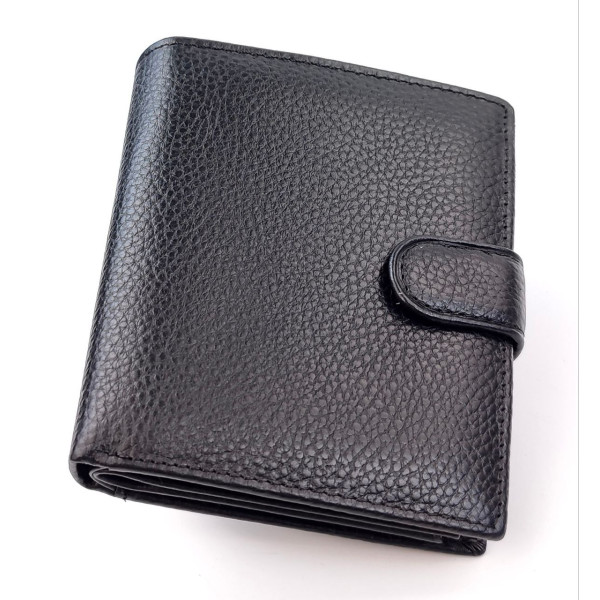 Черный Мужской Кожаный Кошелек SF-M09L-Black: стильный аксессуар для организации вашего образа