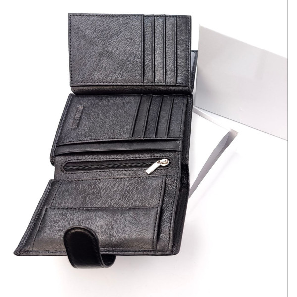 Черный Мужской Кошелек из натуральной кожи SF-MS13Black: стильный аксессуар для организации вашего образа