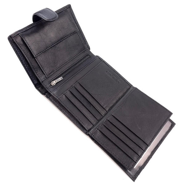 Черный Мужской Кошелек из натуральной кожи SF-MS13Black: стильный аксессуар для организации вашего образа
