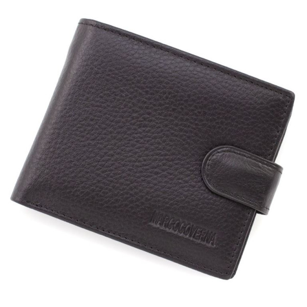 Кошелек из кожи для парней с отделом для документов 11х9,5 Marco Coverna M13-208 (21589) черный