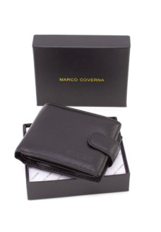 Кожаный кошелек для мужчин с отделом для документов 10,5х8,5 Marco Coverna M14 (21590) черный