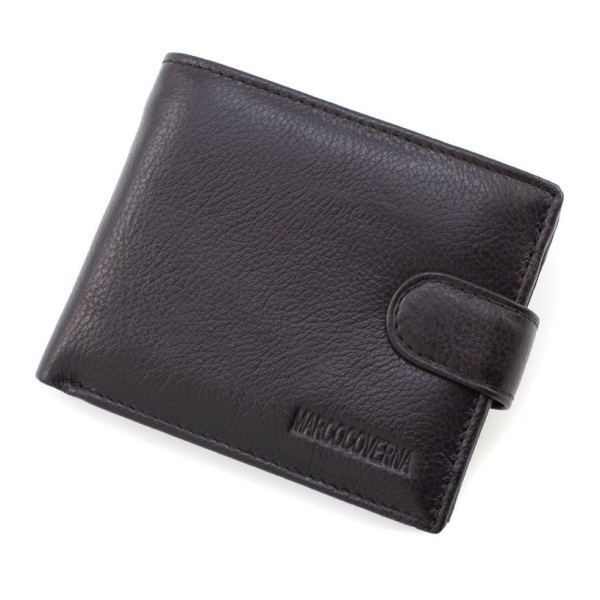 Кошелек из кожи для парней с секцией под документы 11х9,5 Marco Coverna M2 (21587) черный