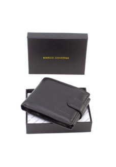 Кошелек из кожи для парней с секцией под документы 11х9,5 Marco Coverna M2 (21587) черный