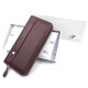 Красивый классический  кошелек - клатч из кожи для женщин  Salfeite F-38-1-BROWN коричневый