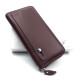 Красивый классический  кошелек - клатч из кожи для женщин  Salfeite F-38-1-BROWN коричневый