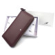 Красивый классический  кошелек - клатч из кожи для женщин  Salfeite F-38-1-BROWN коричневый