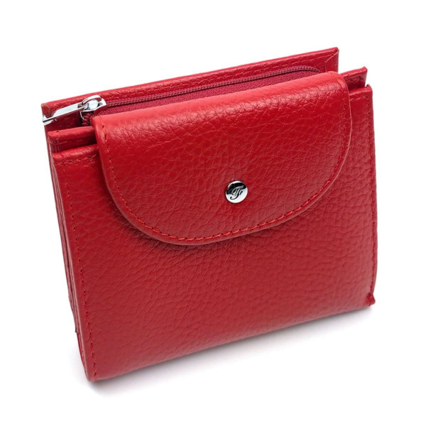Маленький кошелек из кожи для женщин Salfeite F-44-RED красный