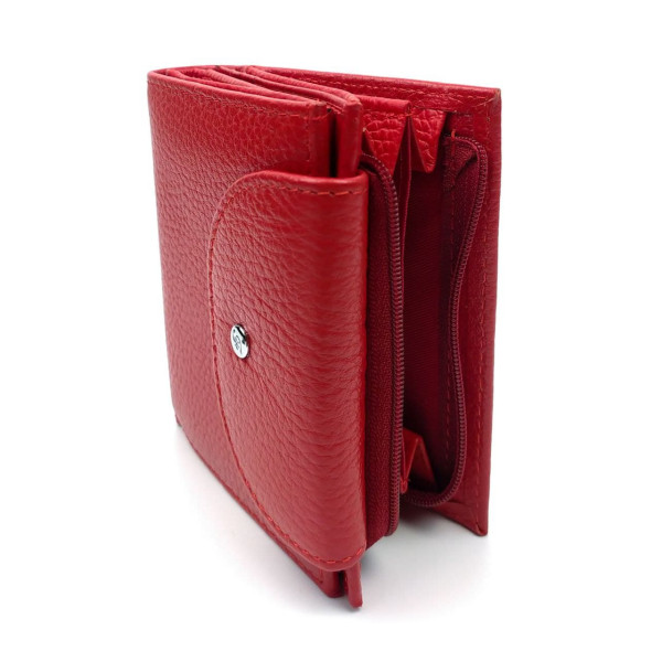 Маленький кошелек из кожи для женщин Salfeite F-44-RED красный