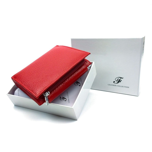 Маленький кошелек из кожи для женщин Salfeite F-44-RED красный