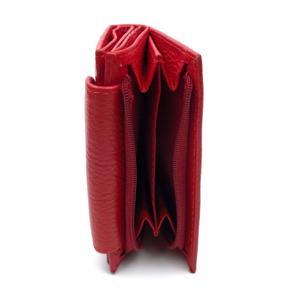 Маленький кошелек из кожи для женщин Salfeite F-44-RED красный