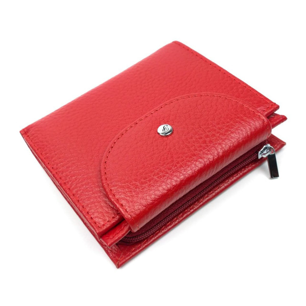 Маленький кошелек из кожи для женщин Salfeite F-44-RED красный